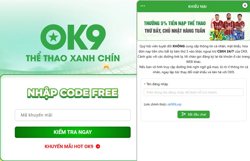 Tổng hợp kênh liên hệ OK9